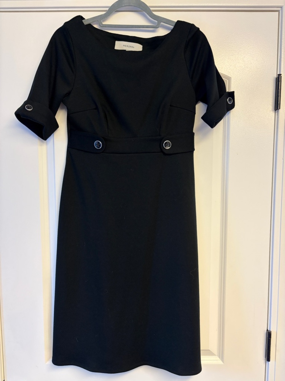 Merona Black Dress with Buttoned Waist